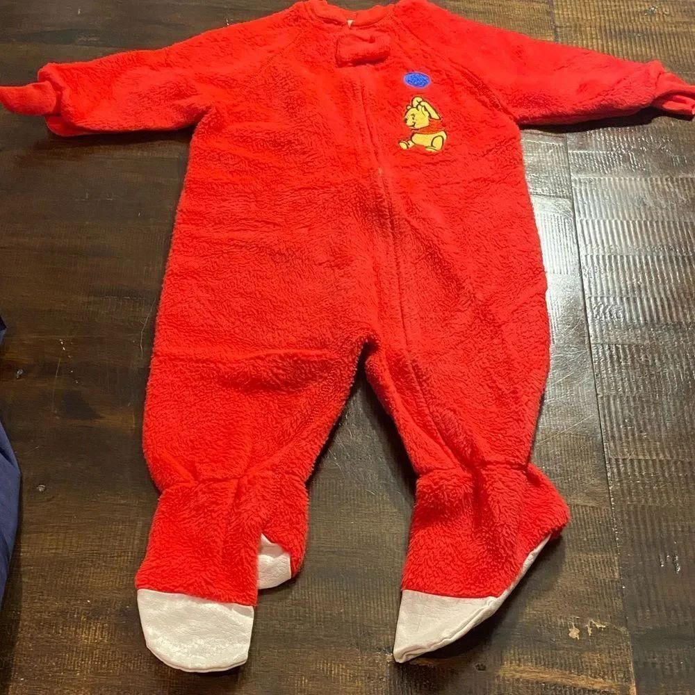 Vintage Disney Winnie The Pooh Footed Pajamas 2T